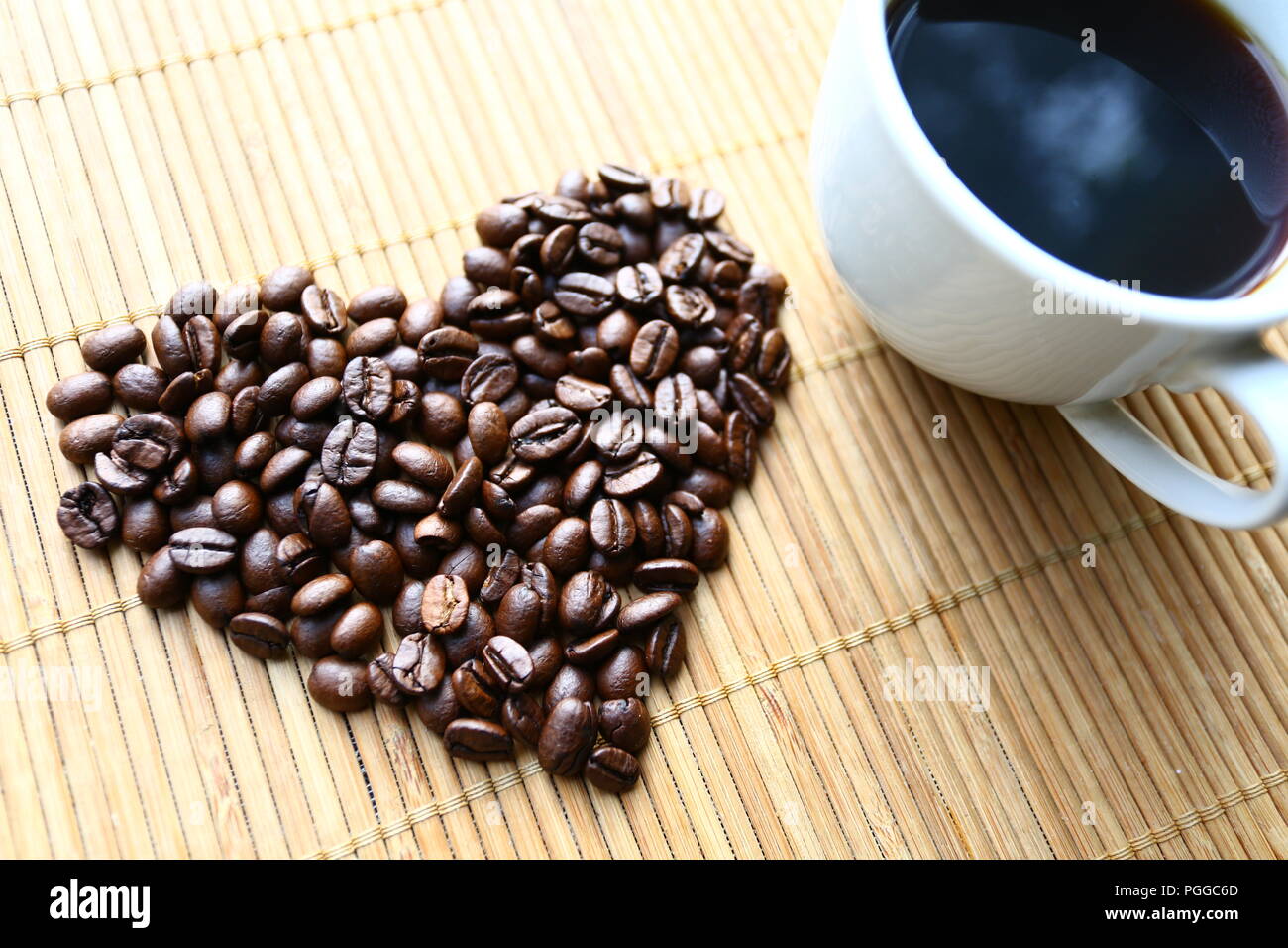 Essen und Trinken: Kaffee schwarz - Ich liebe Kaffee Stockfoto