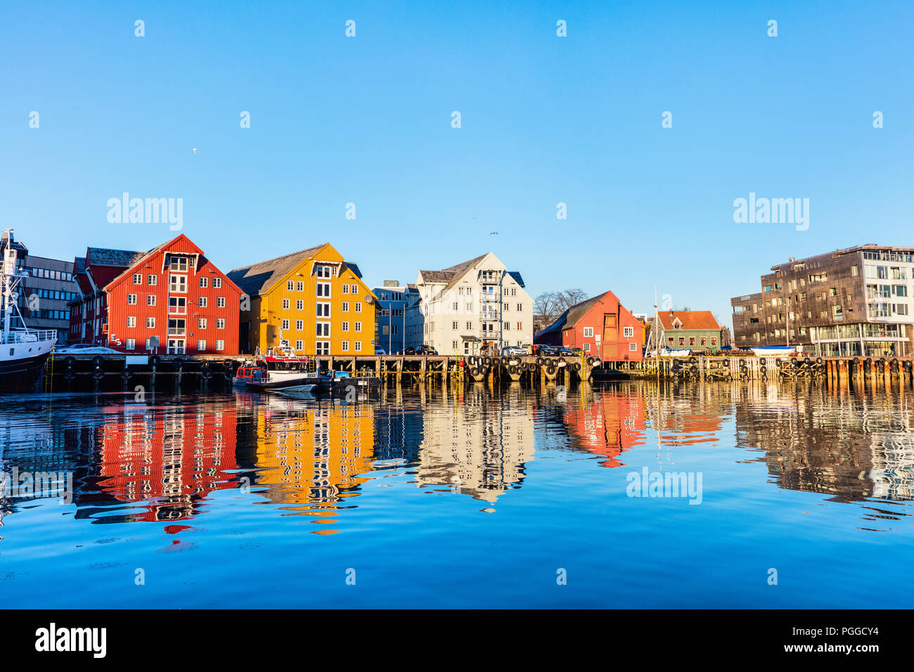 Schöne Stadt Tromsö in Nordnorwegen Stockfoto