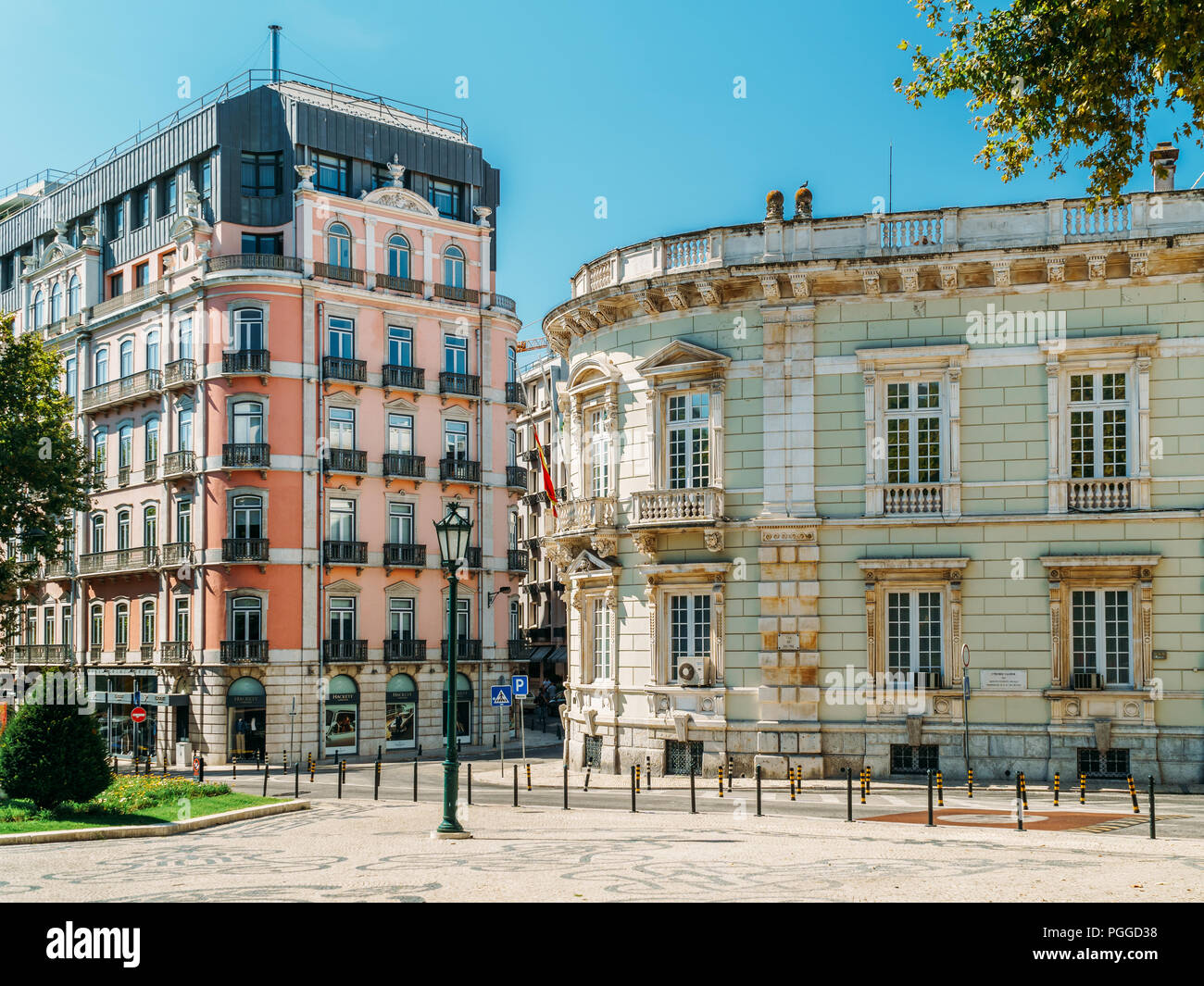 Lissabon, Portugal - 20. AUGUST 2017: schöne Architektur in der Innenstadt von Lissabon Stadt im Sommer Stockfoto