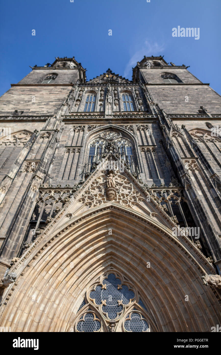 Magdeburg Magdeburger Dom (Kathedrale) in Sachsen-Anhalt / Deutschland Stockfoto