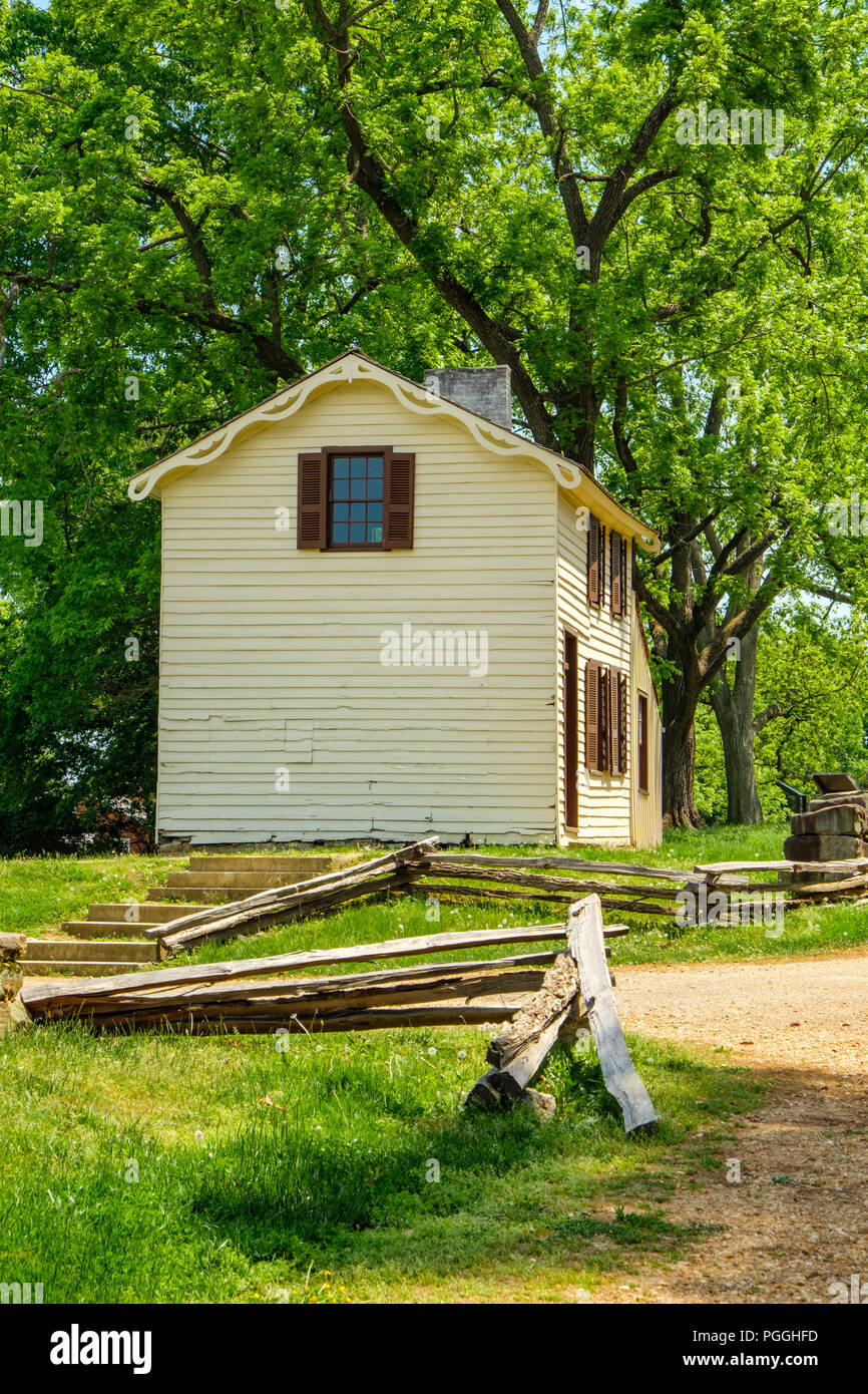 Innis Haus, Fredericksburg & Spotsylvania National Military Park, Lafayette Boulevard, Fredericksburg, Virginia Stockfoto