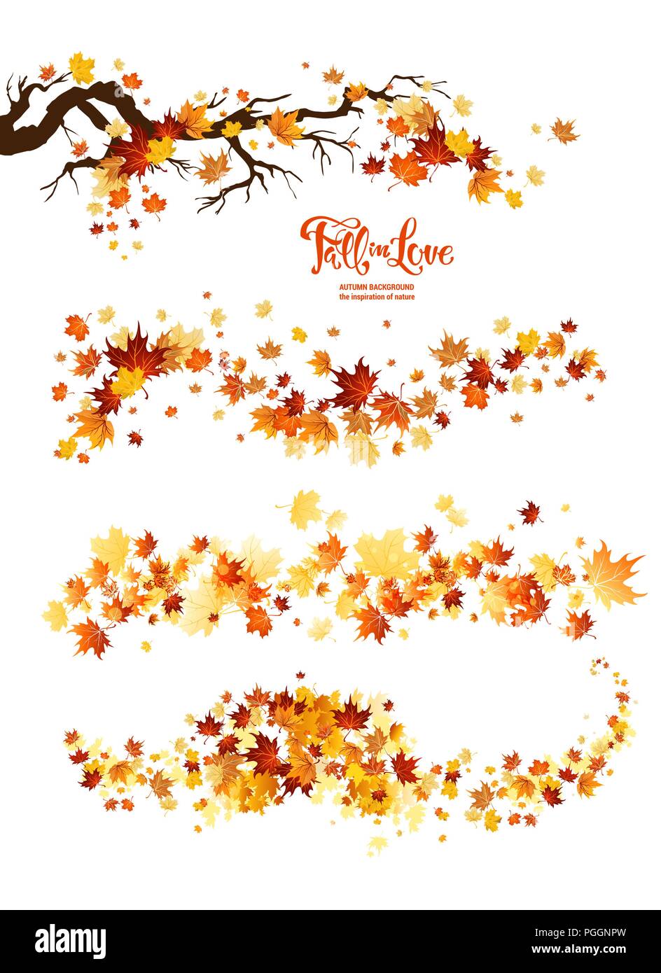 Niederlassung und Blätter Stock Vektor