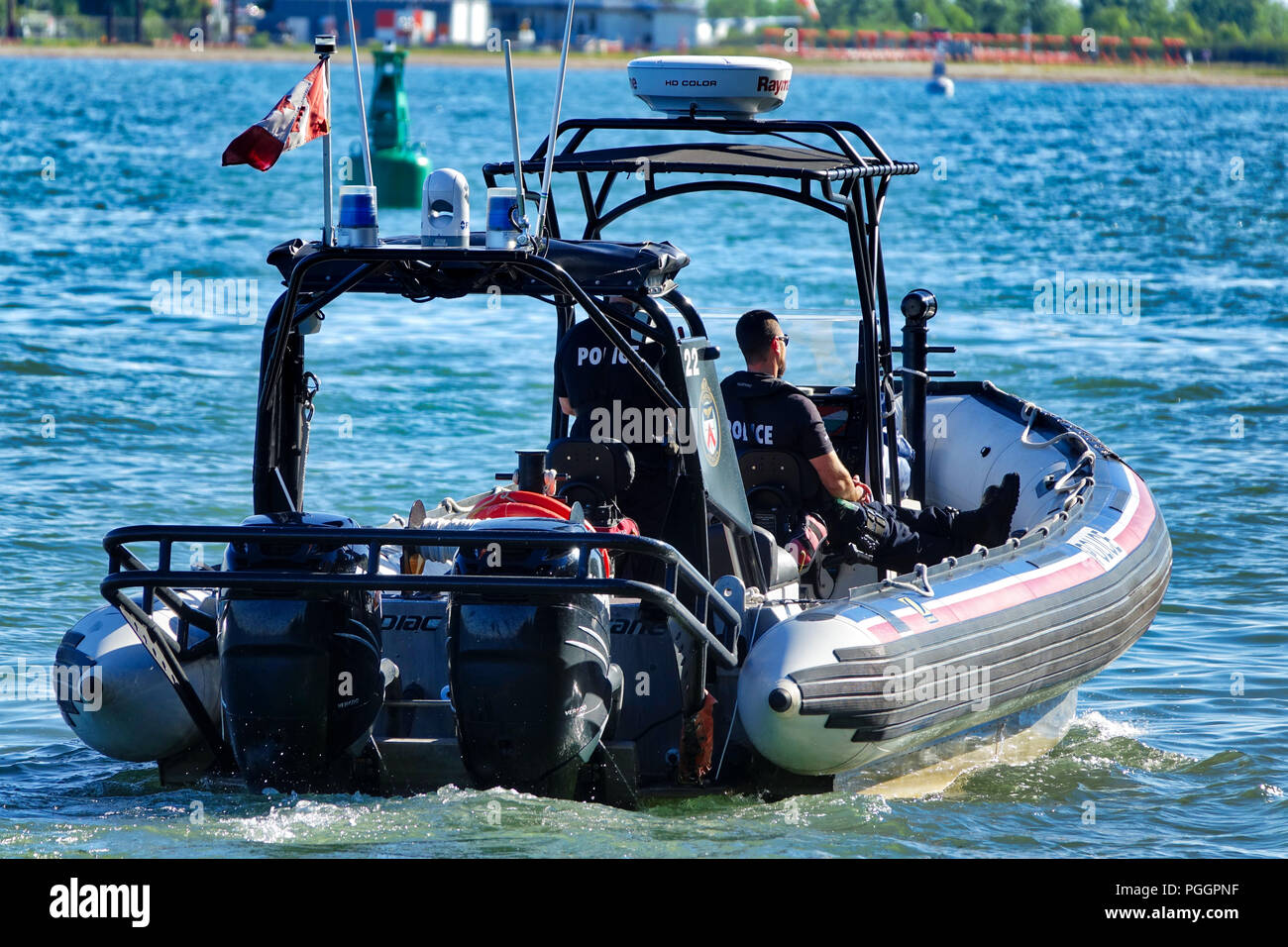 Toronto, Ontario, Kanada-26 Juli 2018: Toronto Marine Polizei Patrouillen an den Ufern des Toronto Hafen Stockfoto