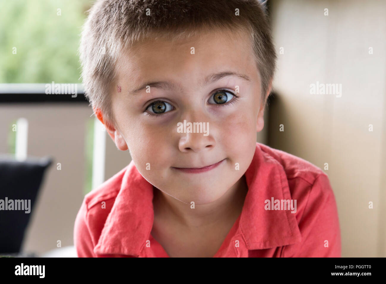 Fünf Jahre alten Jungen, Mt, USA Stockfoto