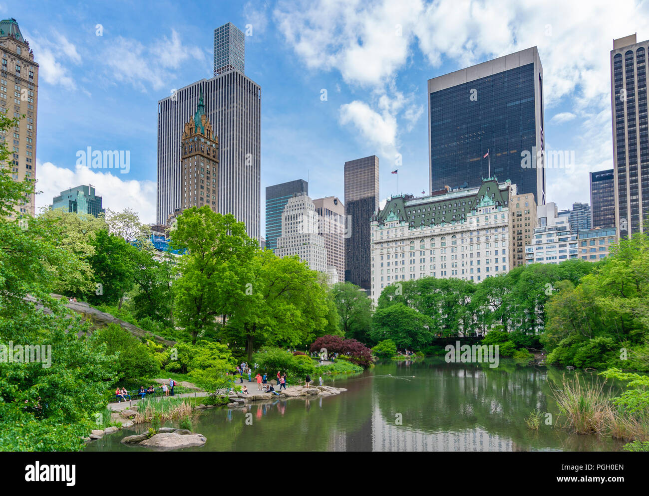 Die Leute, die den Central Park in New York Stockfoto