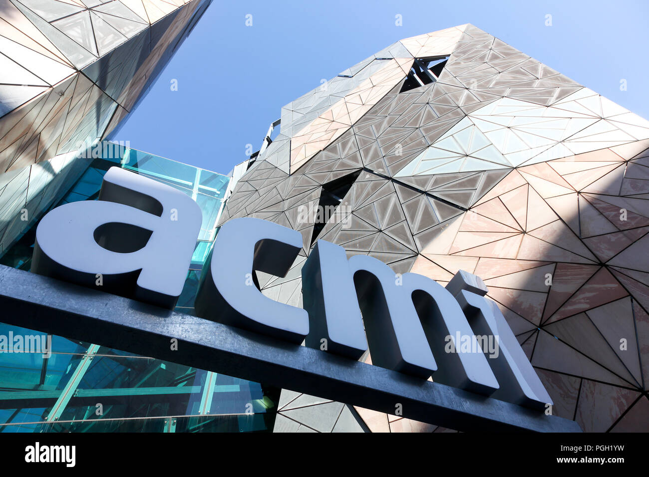 Dem australischen Zentrum für das bewegte Bild, Federation Square, Flinders Street, Melbourne Stockfoto