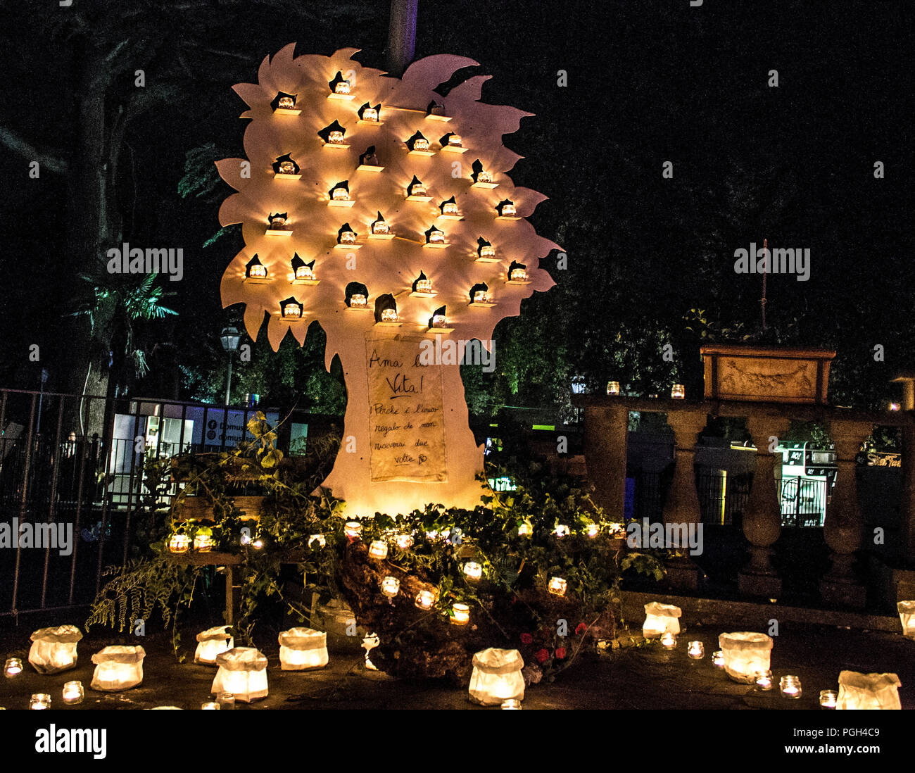 Vallerano, Italien. 25 Aug, 2018. Einmal im Jahr im Herzen der Tuscia