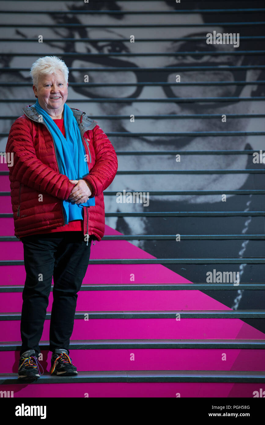 Bild: Thema Val McDermid am Muriel Sparks Ausstellung, Nationalbibliothek Schottland, Edinburgh Stockfoto