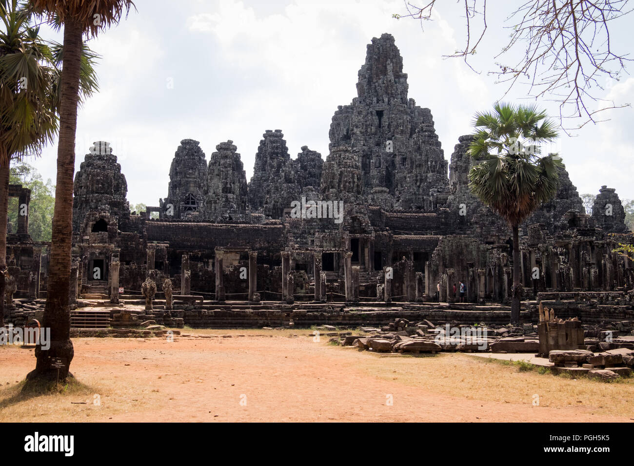 War vom Banyan Tempel, Siem Reap in Kambodscha Stockfoto
