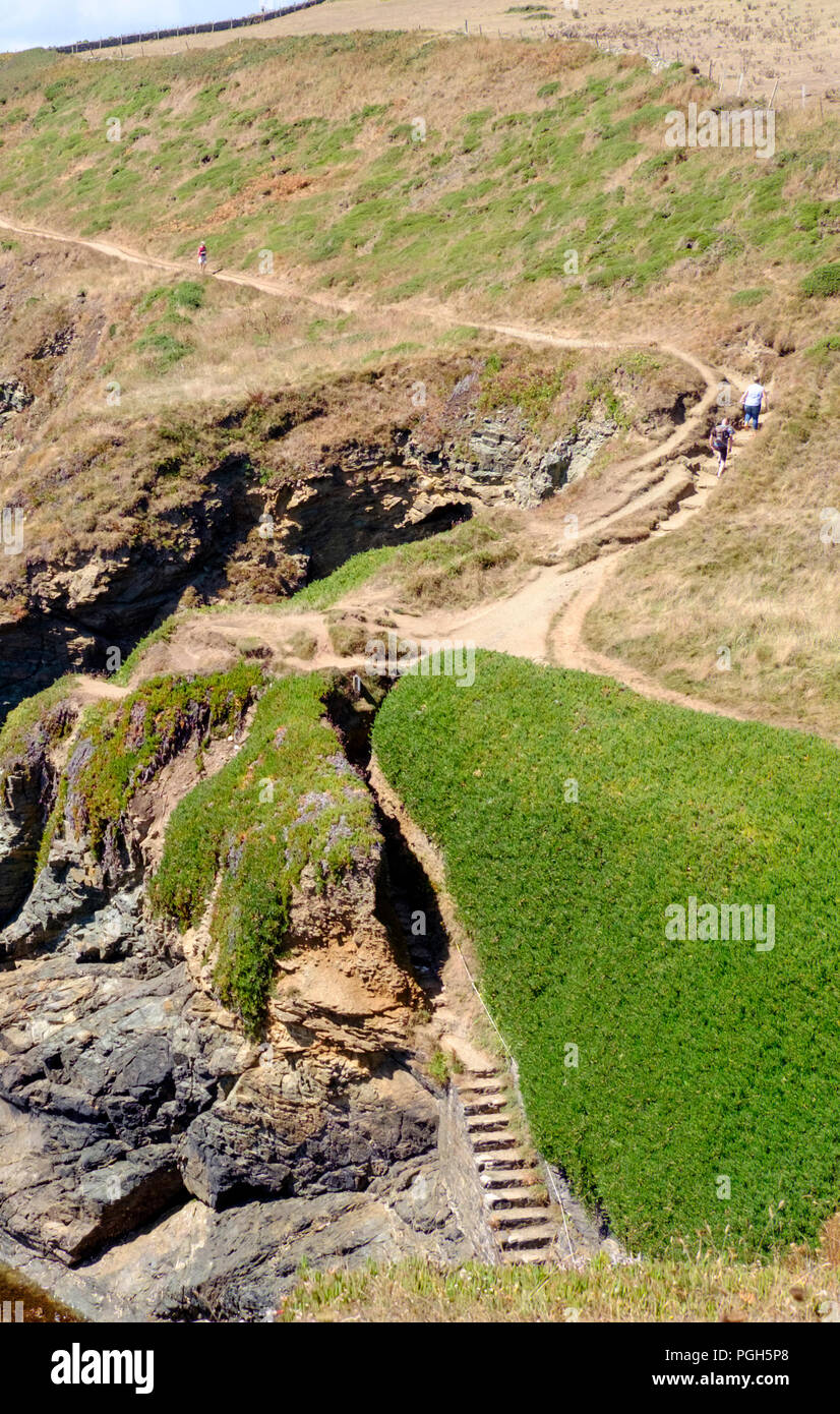 Der südlichste Punkt und Polpeor Cove Lizard cornwall England Großbritannien Stockfoto