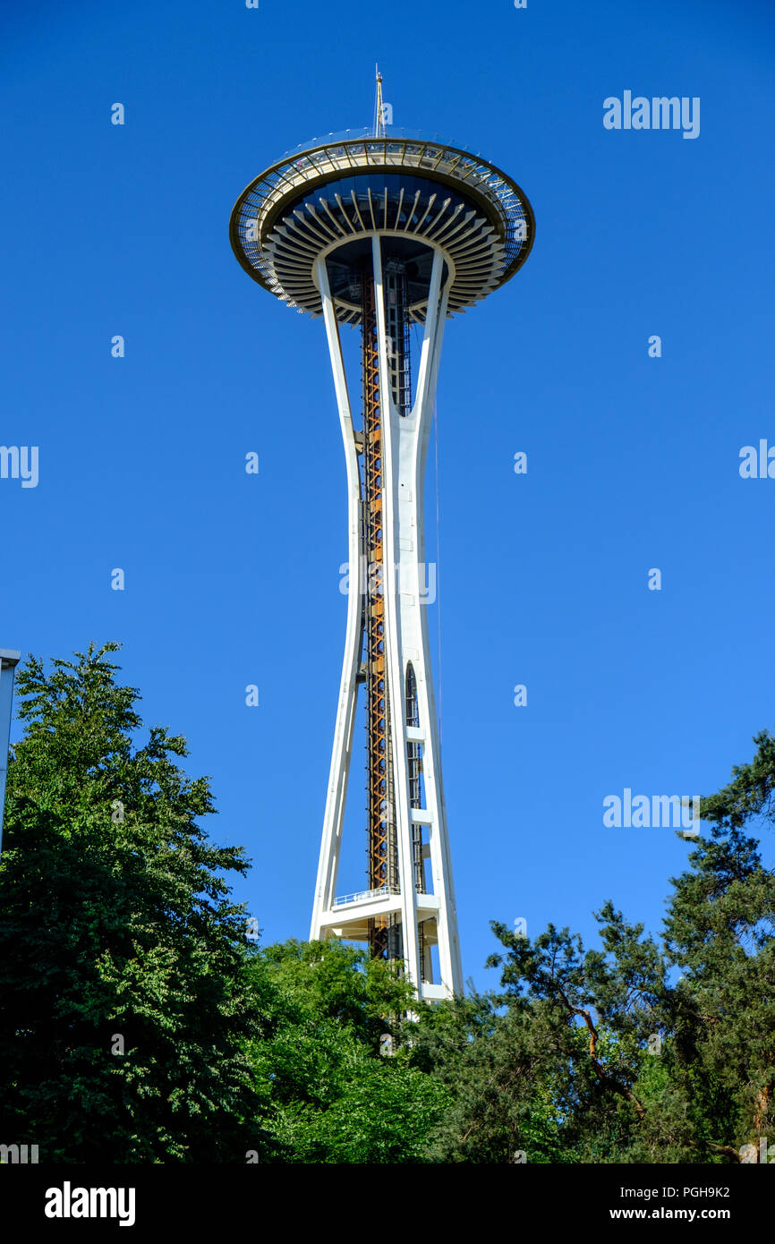 Space Needle, das Seattle Center, Seattle, USA Stockfoto