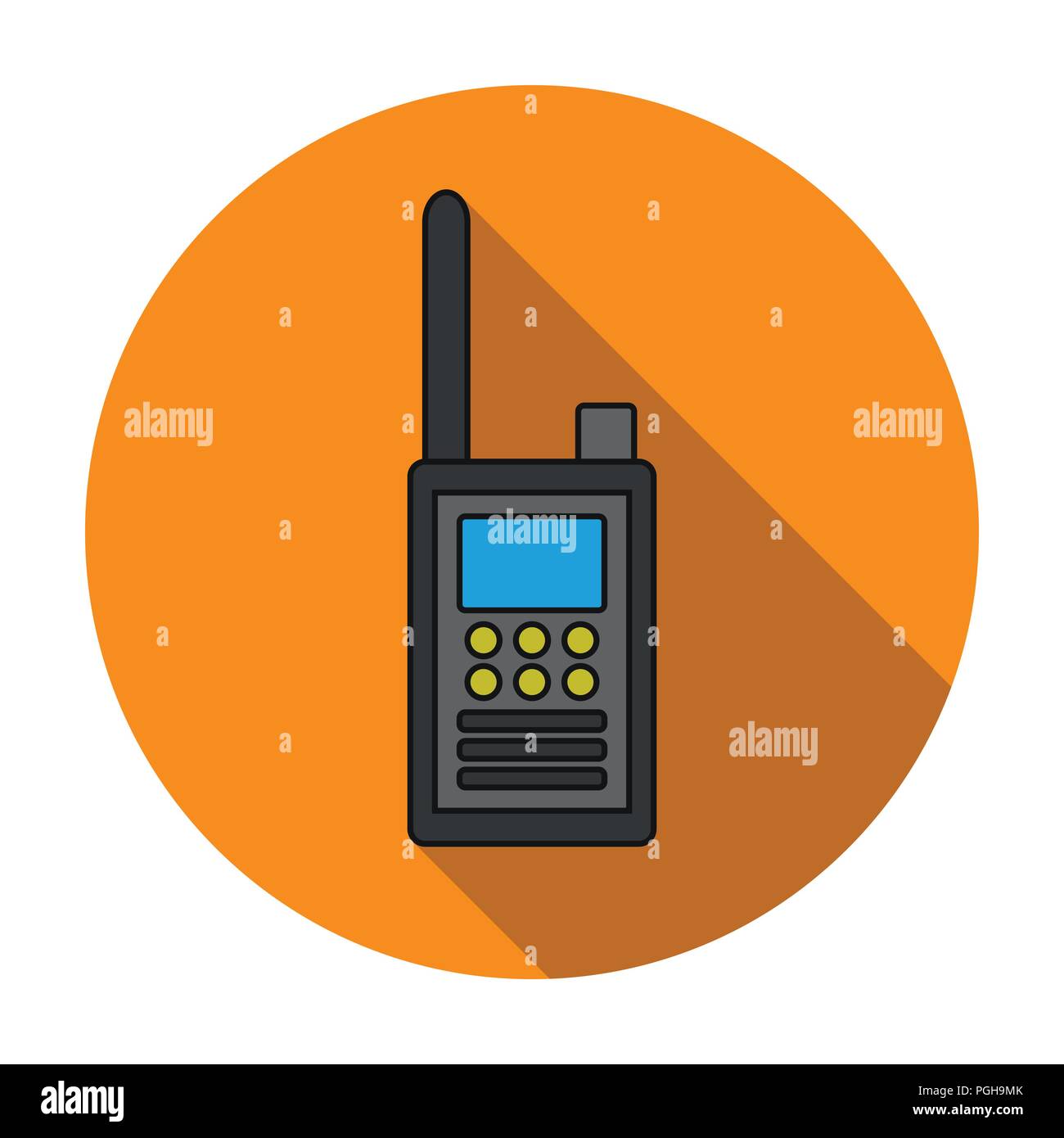 Handheld transceiver Symbol im flachen Stil auf weißem Hintergrund