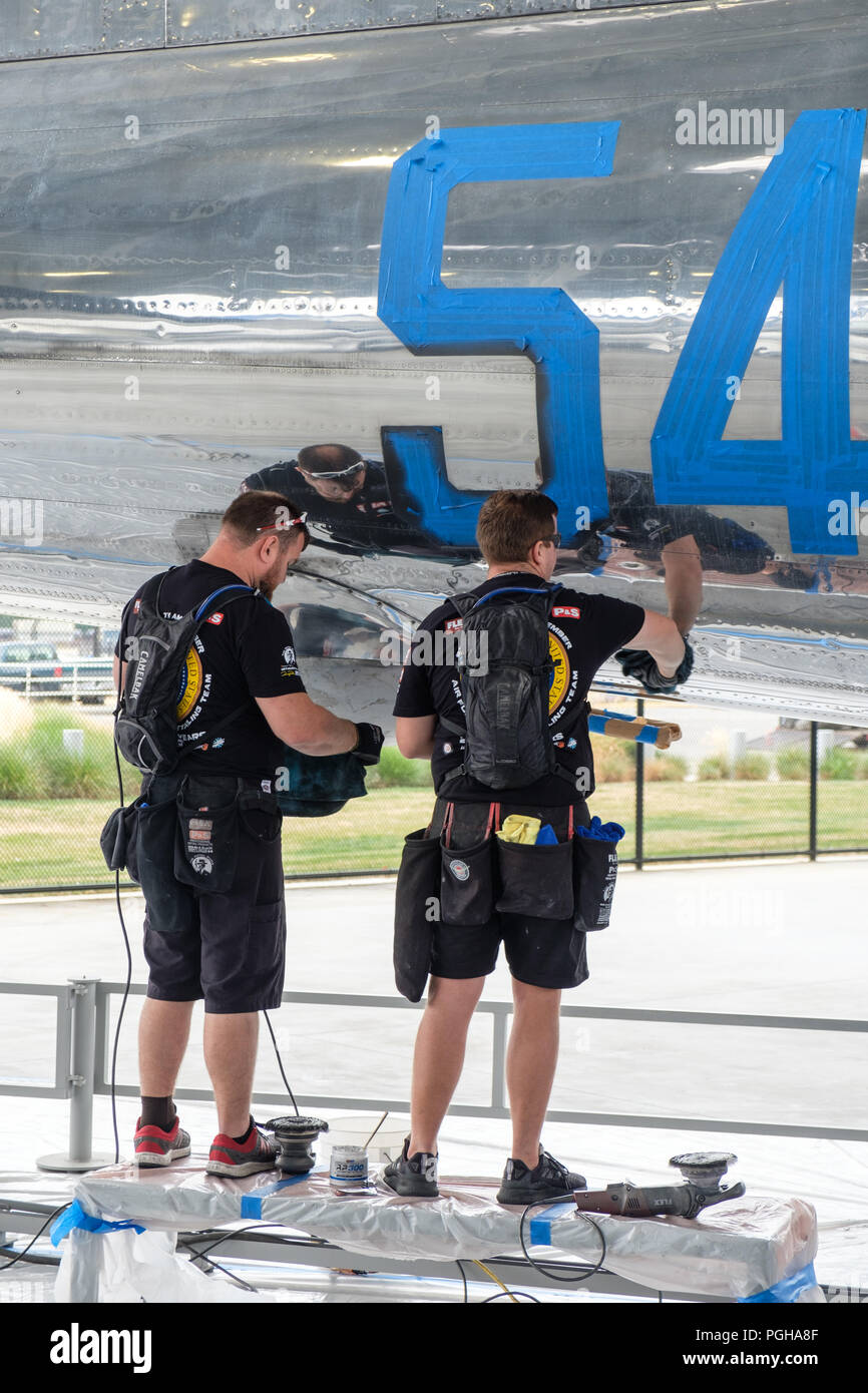 Air Force One Details Team in der Luftfahrt Pavillon von Museum der Flug, Seattle, USA Stockfoto