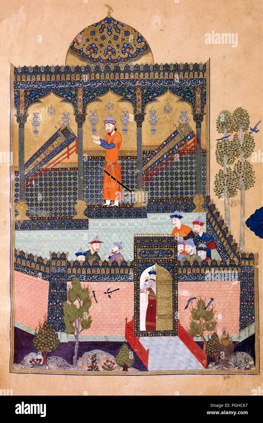 Faramarz, Sohn von Rostam, trauert um den Tod seines Vaters und seines Onkels, Zavareh. Die Shâhnâmeh (Buch der Könige) ist große epische Werk der persischen Poesie' Ferdowsi Tousi' Faramarz, Sohn von Rostam, trauert um den Tod seines Vaters und seines Onkels, Zavareh Stockfoto