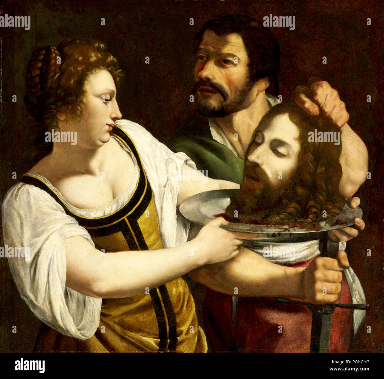 Salome mit dem Kopf Johannes des Täufers von Artemisia Gentileschi Stockfoto