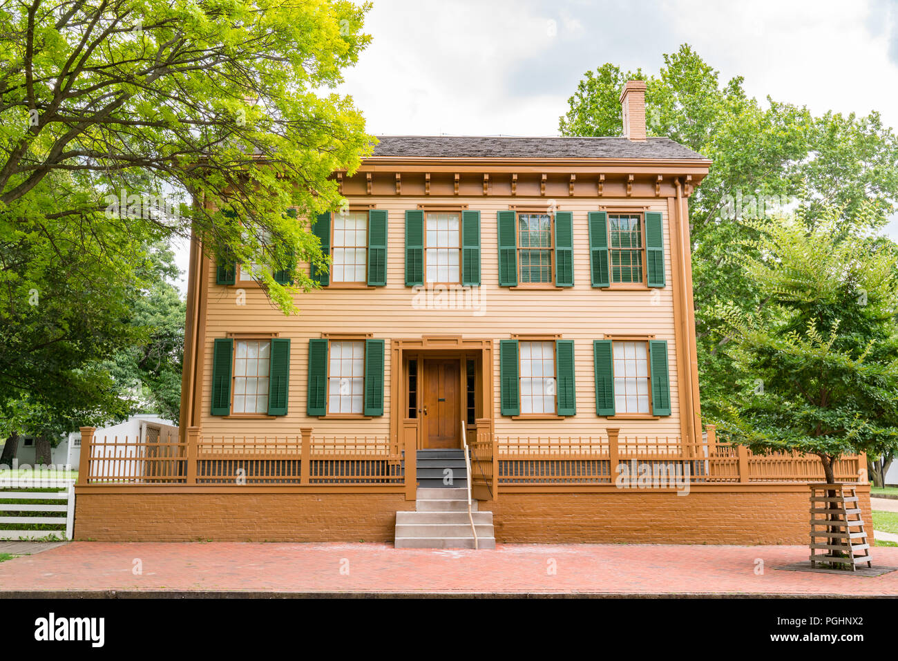Haus von Präsident Abraham Lincoln ist eine National Historic Site in Springfield, Illinois Stockfoto