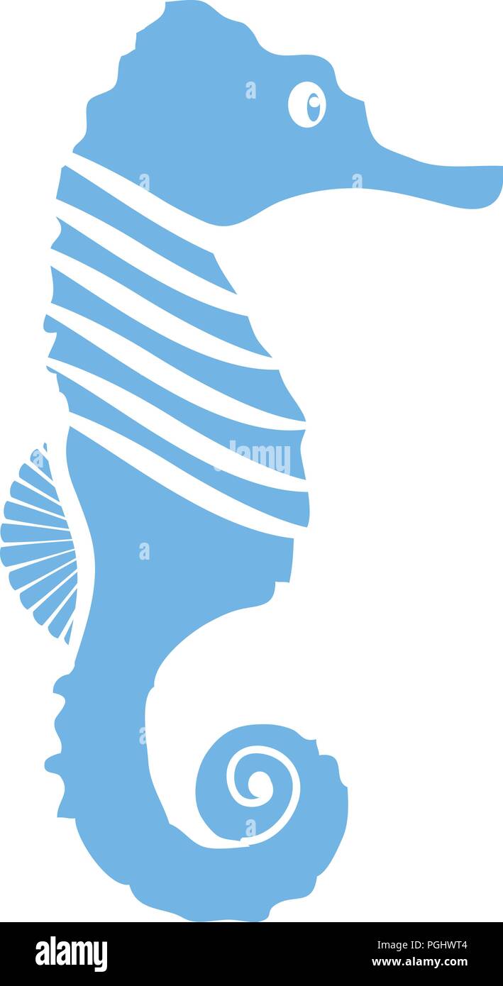 Vector Illustration eines Seahorse Stock Vektor
