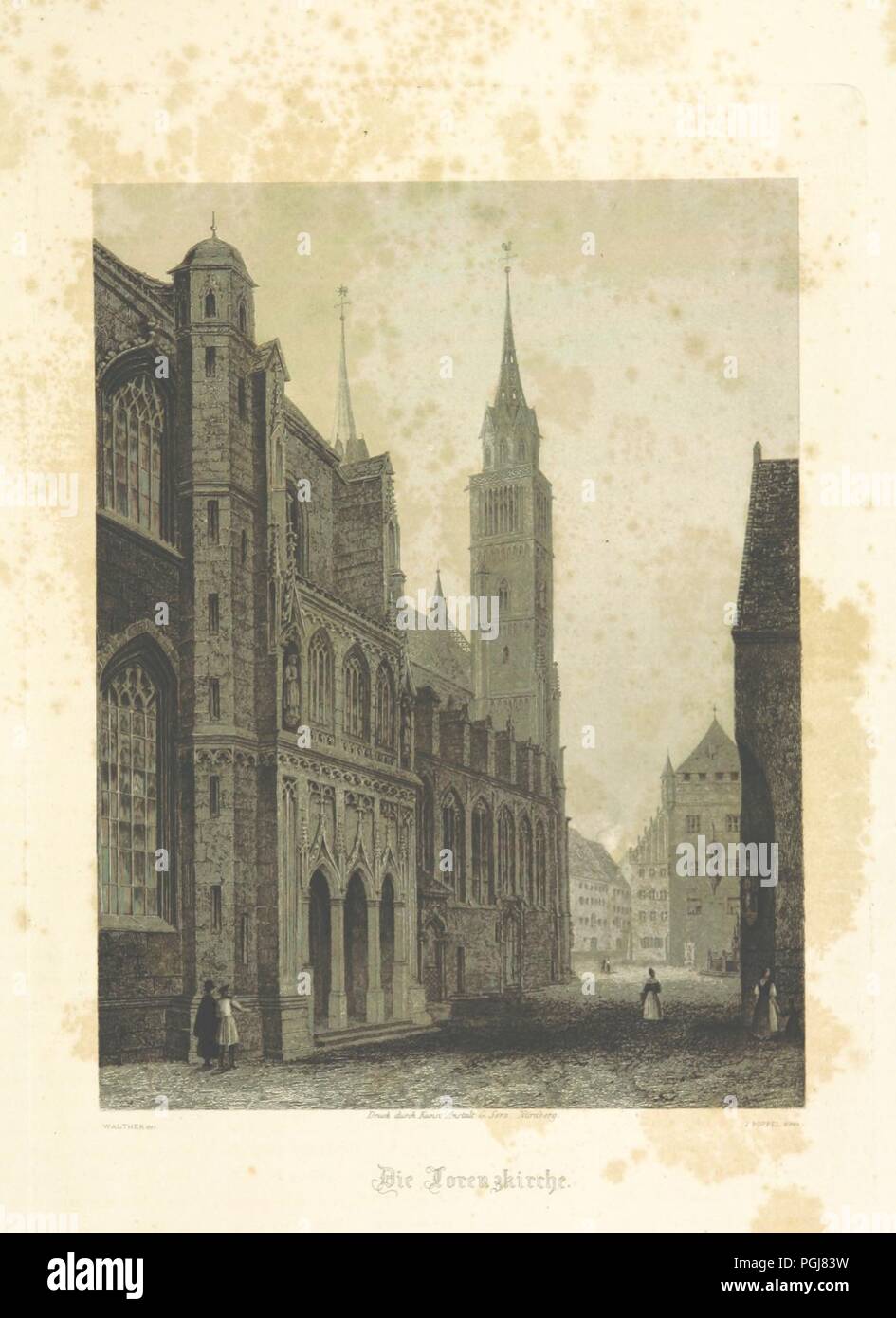 Bild von Seite 27 der 'Malerische Ansichten aus Nürnberg von J. Poppel. [Die erläuternden Text, Germ., Fr. & Eng., von J.C.E. Lösch.]'. Stockfoto