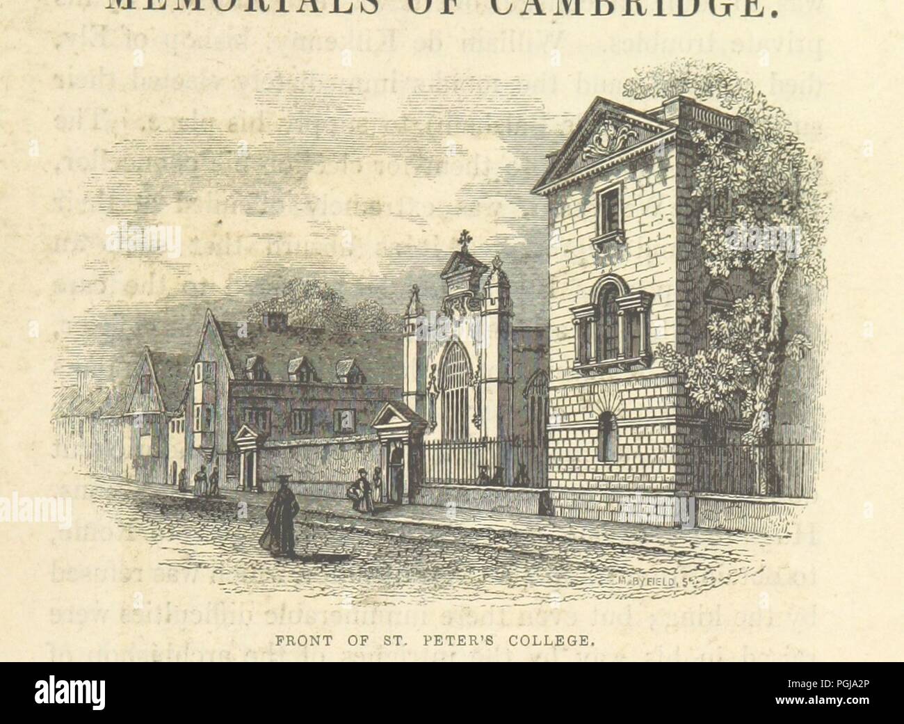 Bild von Seite 305 "Gedenkstätten Le Keux ist Cambridge eine Reihe von Ansichten der Hochschulen, Hallen und öffentliche Gebäude, gestochen von J. Le Keux; mit historischen und beschreibende Konten von Thomas Wright ... und Pfr. H. 0060. Stockfoto