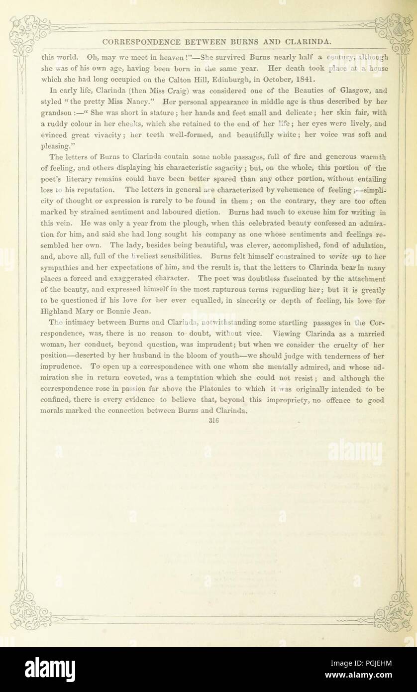 Bild von Seite 412 "Die Werke von Robert Burns; mit Dr. Currie's Abhandlung des Dichters, und ein Essay über sein Genie und Charakter, von Professor Wilson. Auch zahlreiche Hinweise, Anmerkungen und Anhänge. Von 80 -0077 verschönert. Stockfoto