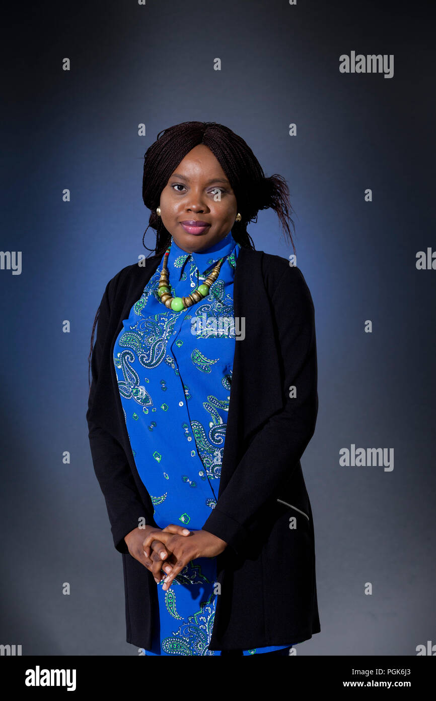 Edinburgh, Großbritannien. 27 August, 2018. Ayobami Adebayo, der nigerianischen Schriftsteller. Dargestellt an der Edinburgh International Book Festival. Edinburgh, Schottland. Bild von Gary Doak/Alamy leben Nachrichten Stockfoto