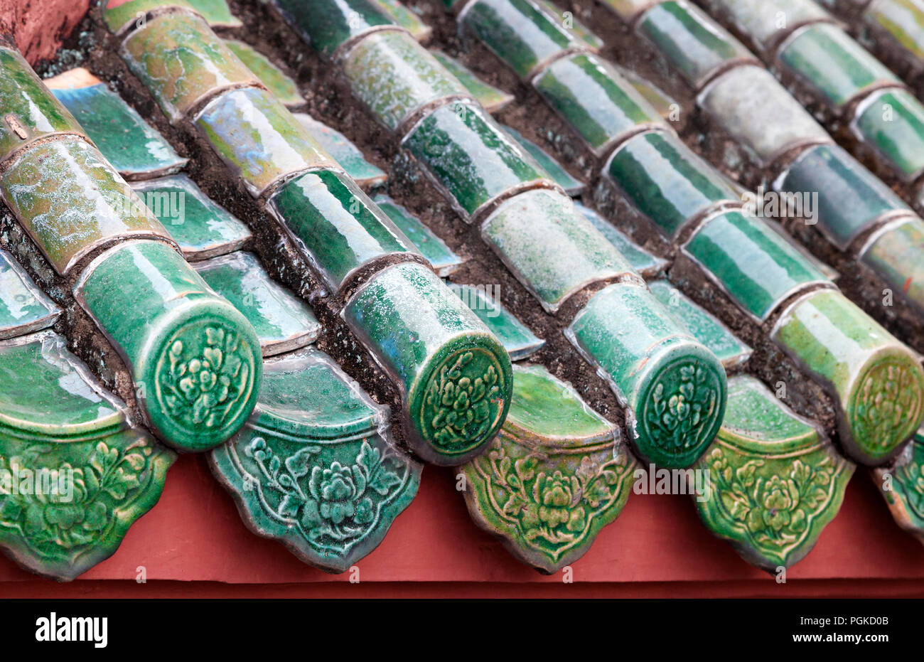 Nahaufnahme von Dach des buddhistischen Tempel Stockfoto