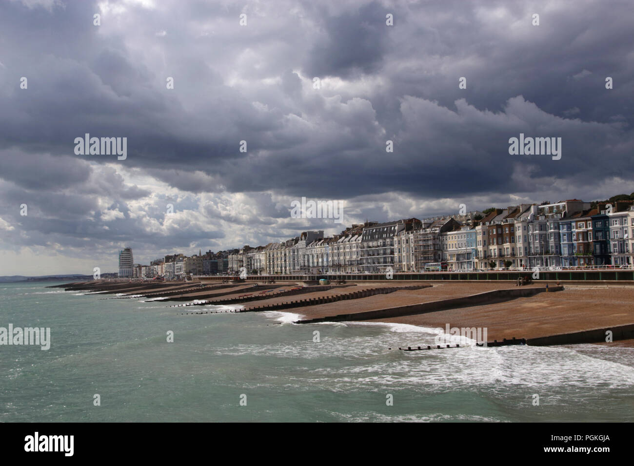Hastings auf Küste von East Sussex UK Stockfoto