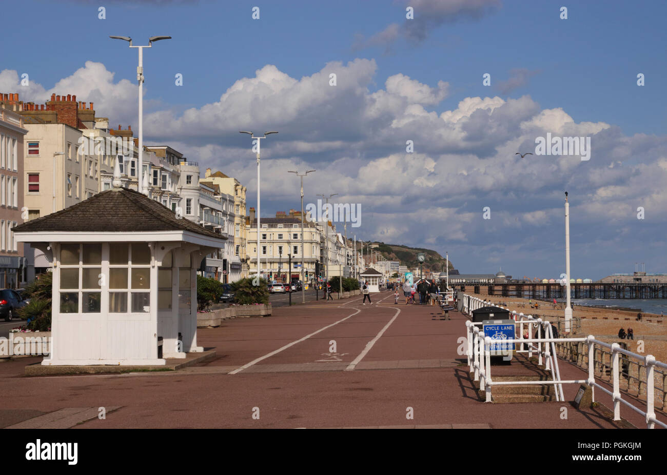 Strandpromenade Hastings East Sussex UK Stockfoto