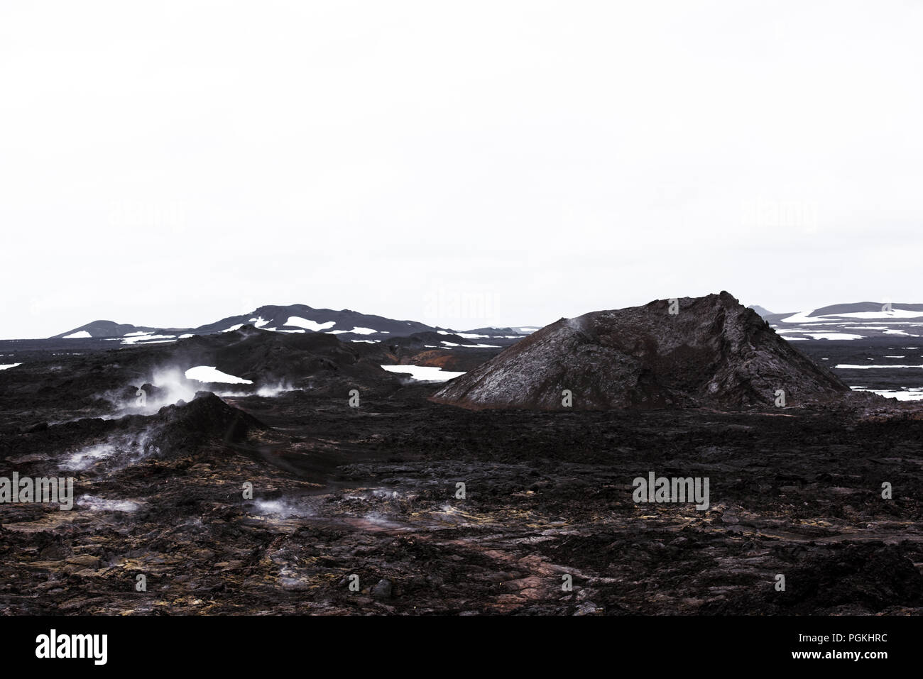 Lava Feld in der geothermalen Tal Stockfoto