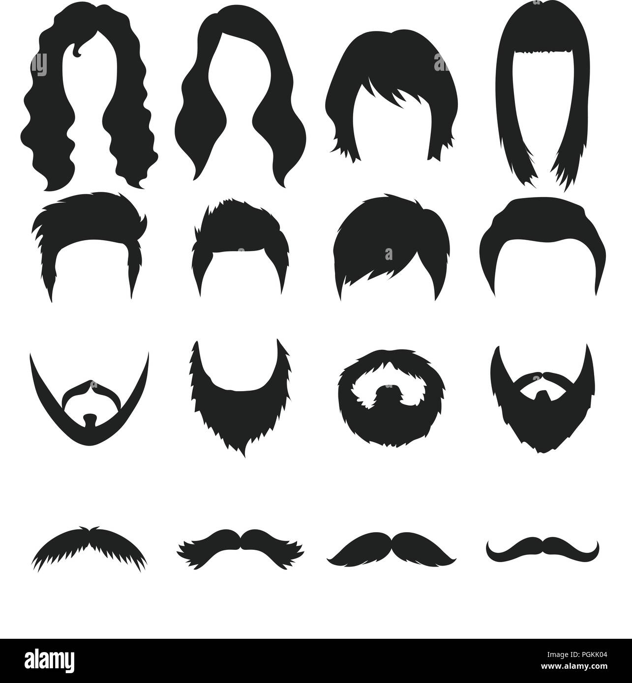 Schnurrbart Und Bart Frisuren Schwarze Symbole In Der Sammlung Fur Design Stilvolle Haarschnitt Vektor Symbol Lieferbar Abbildung Stock Vektorgrafik Alamy