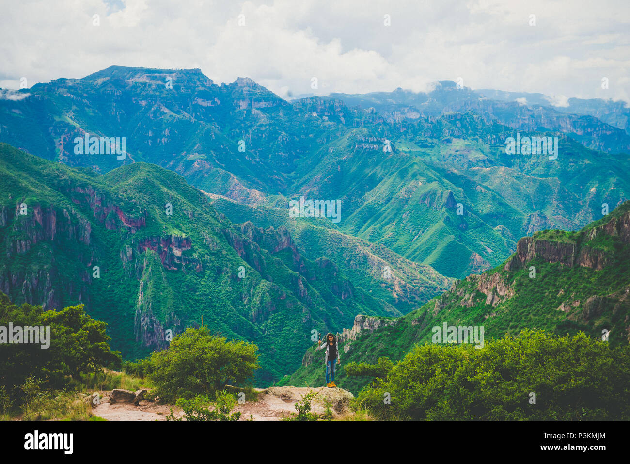 Creel, Chihuahua, Mexiko. Creel Station, ist die Bevölkerung des mexikanischen Bundesstaates Chihuahua, hoch oben in der Sierra Madre Occidental, in der im Magis Stockfoto