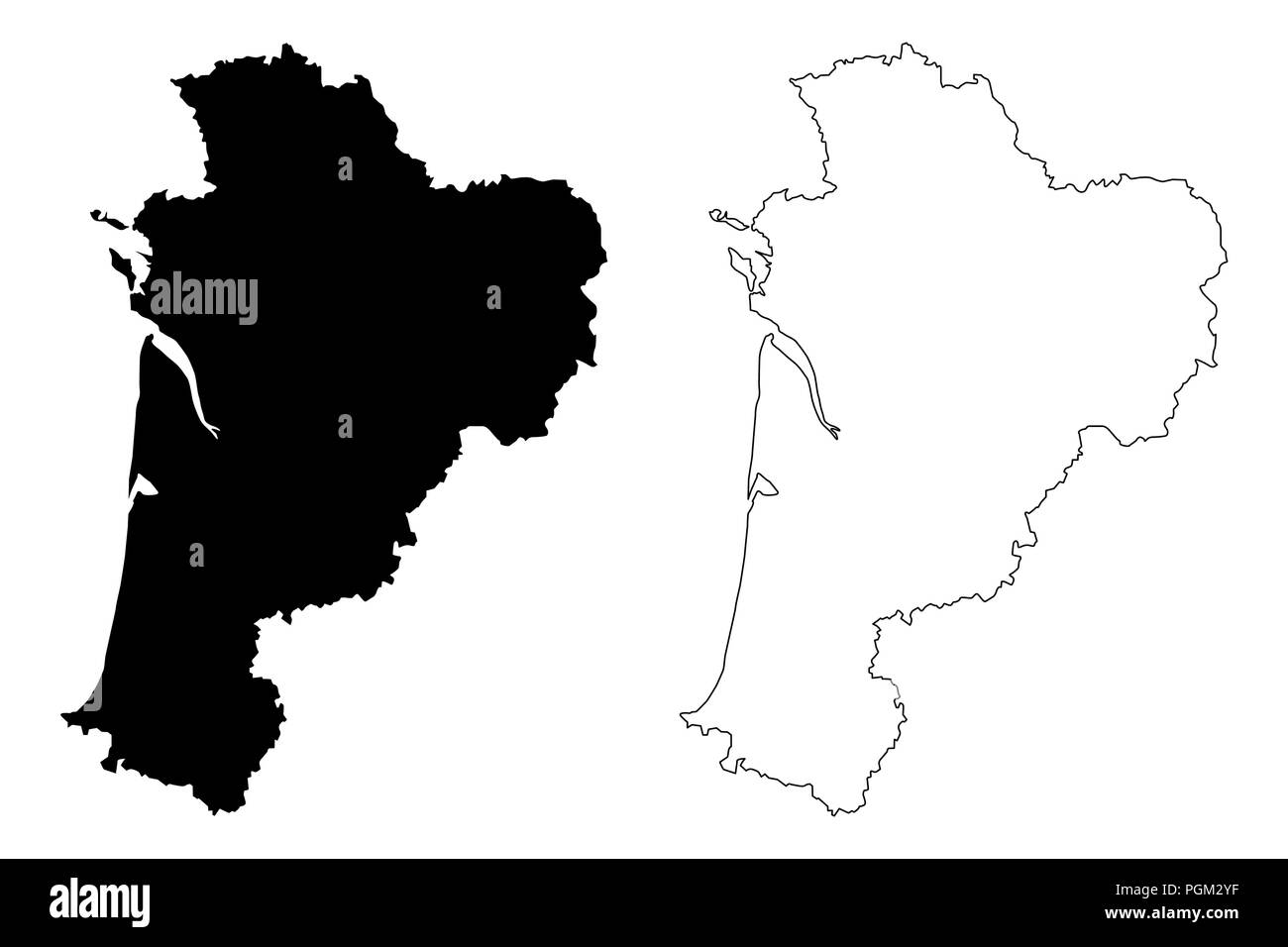 Nouvelle Aquitaine Frankreich Administrative Region Karte Vektor Illustration Kritzeln Skizze Nouvelle Aquitaine Aquitaine Limousin Und Poitou Charent Stock Vektorgrafik Alamy