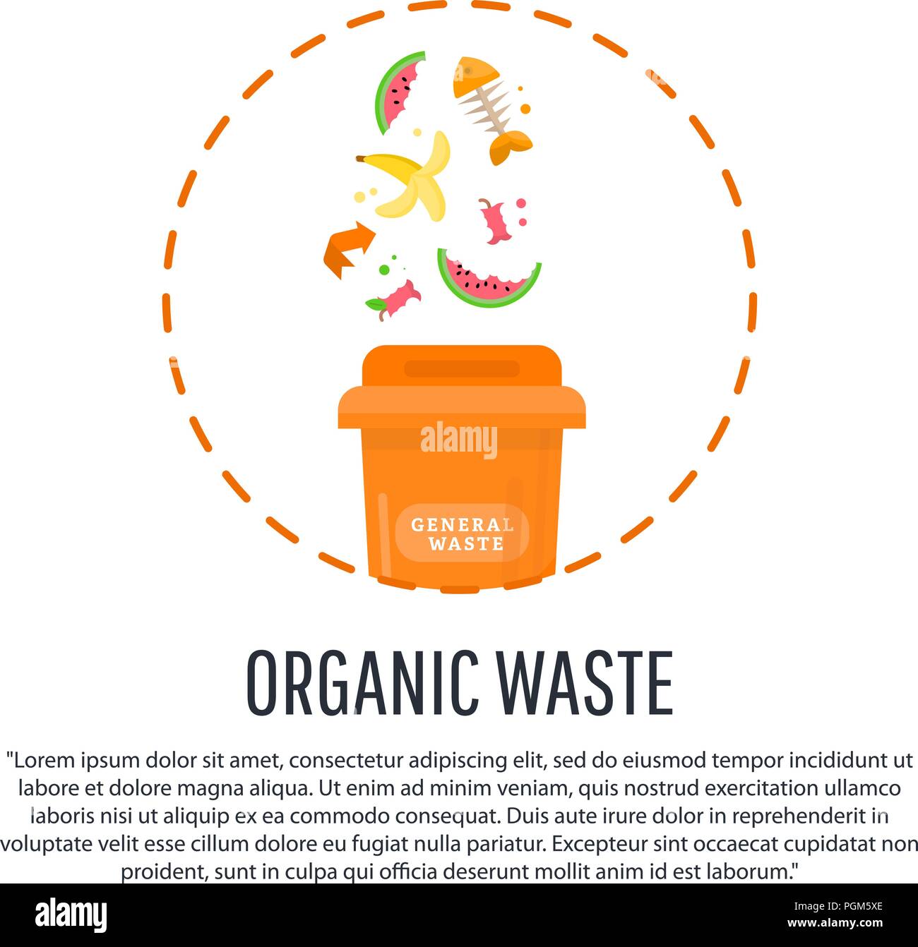 Sauber zu halten und Müll sortieren Konzept Einsammeln, Sortieren von Müll. Stock Vektor