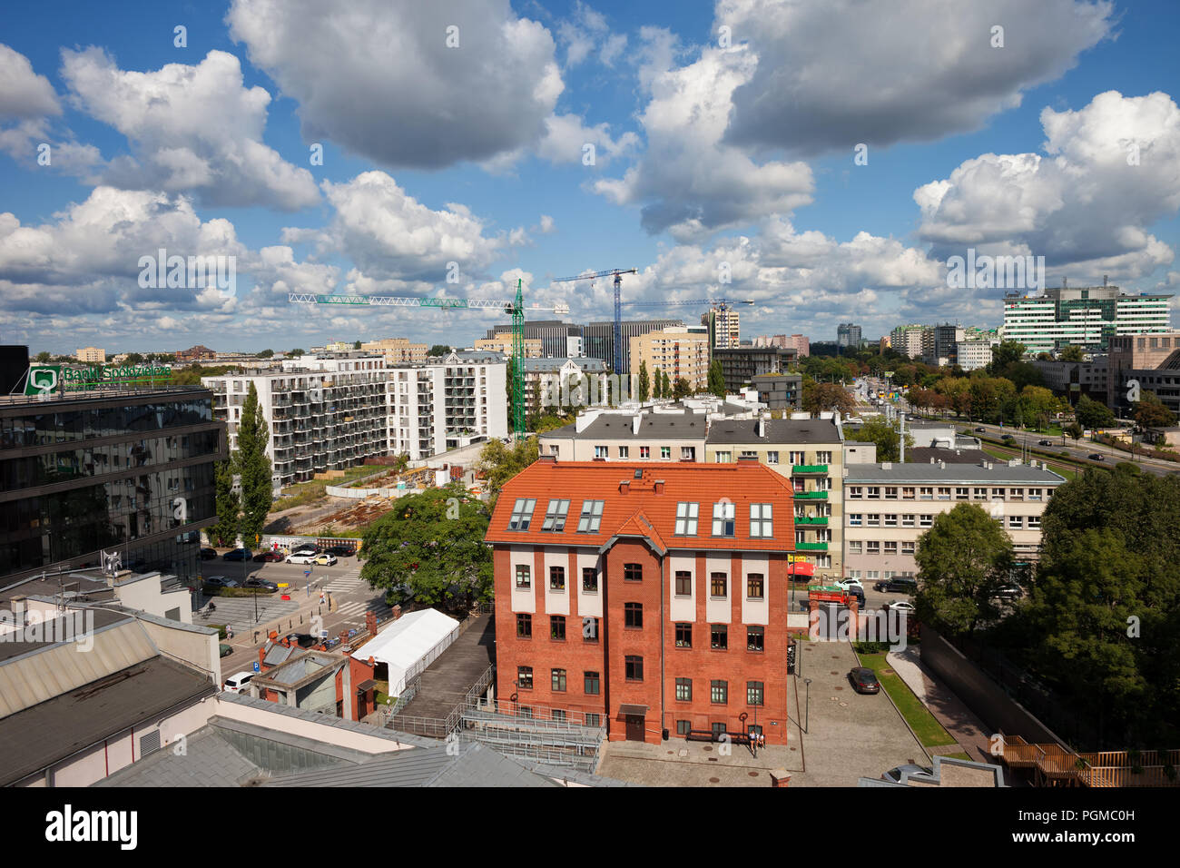 Wola Bezirk Stadtbild in der Stadt Warschau, Polen Stockfoto