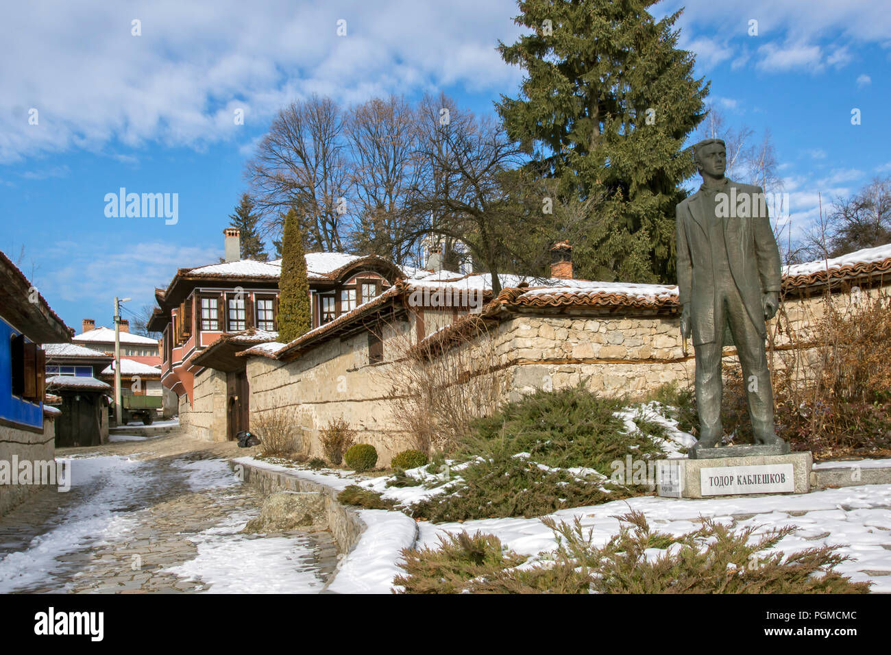 KOPRIVSHTITSA, Bulgarien - Dezember 13, 2013: Todor Kableshkov House Museum in der historischen Stadt Koprivshtitsa, Region Sofia, Bulgarien Stockfoto