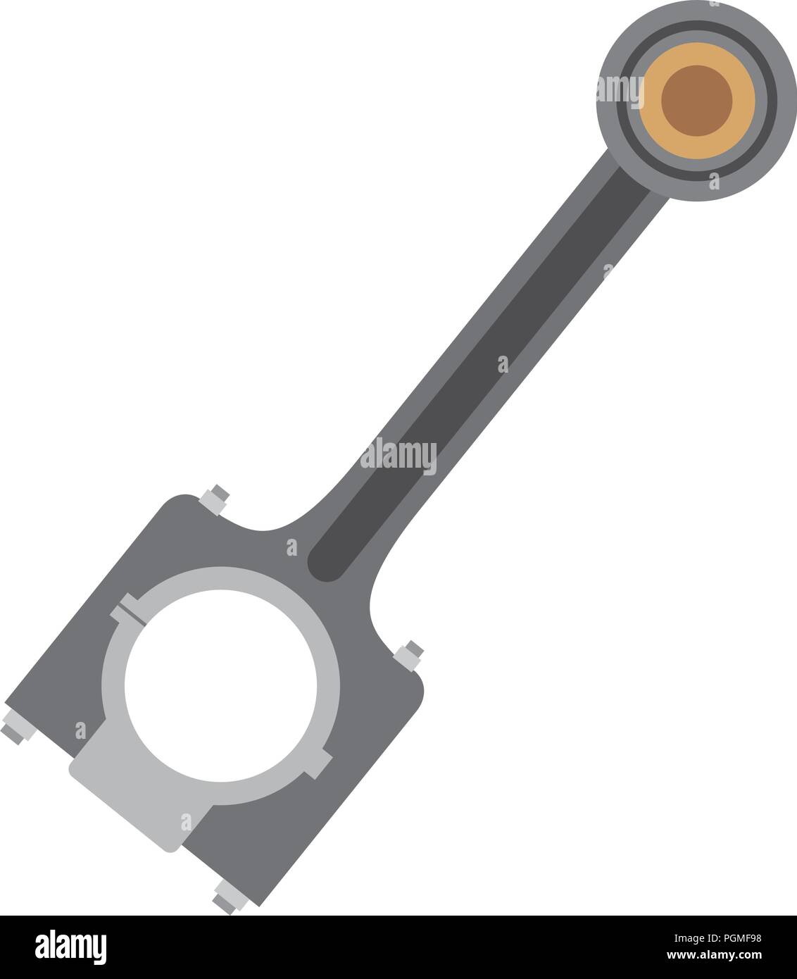 Kolben Motor Stück Symbol Stock Vektor