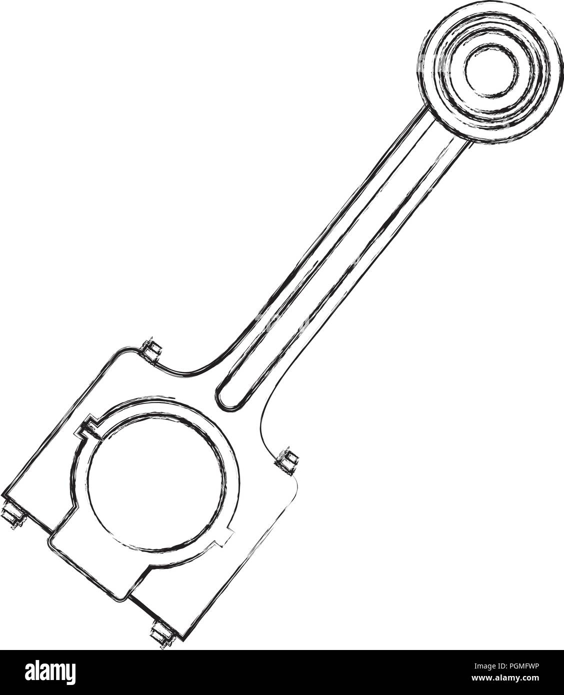 Kolben Motor Stück Symbol Stock Vektor