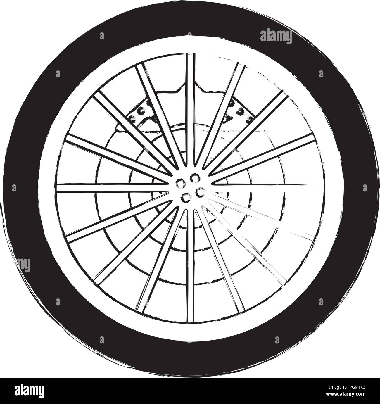 Bremsscheibe Motor teil Stock Vektor