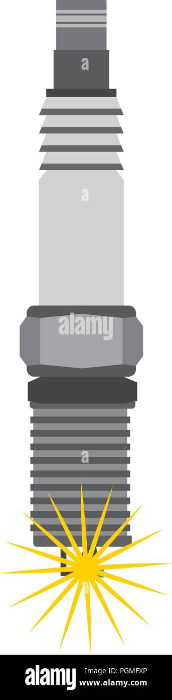 Zündkerze Motor Stück Stock Vektor