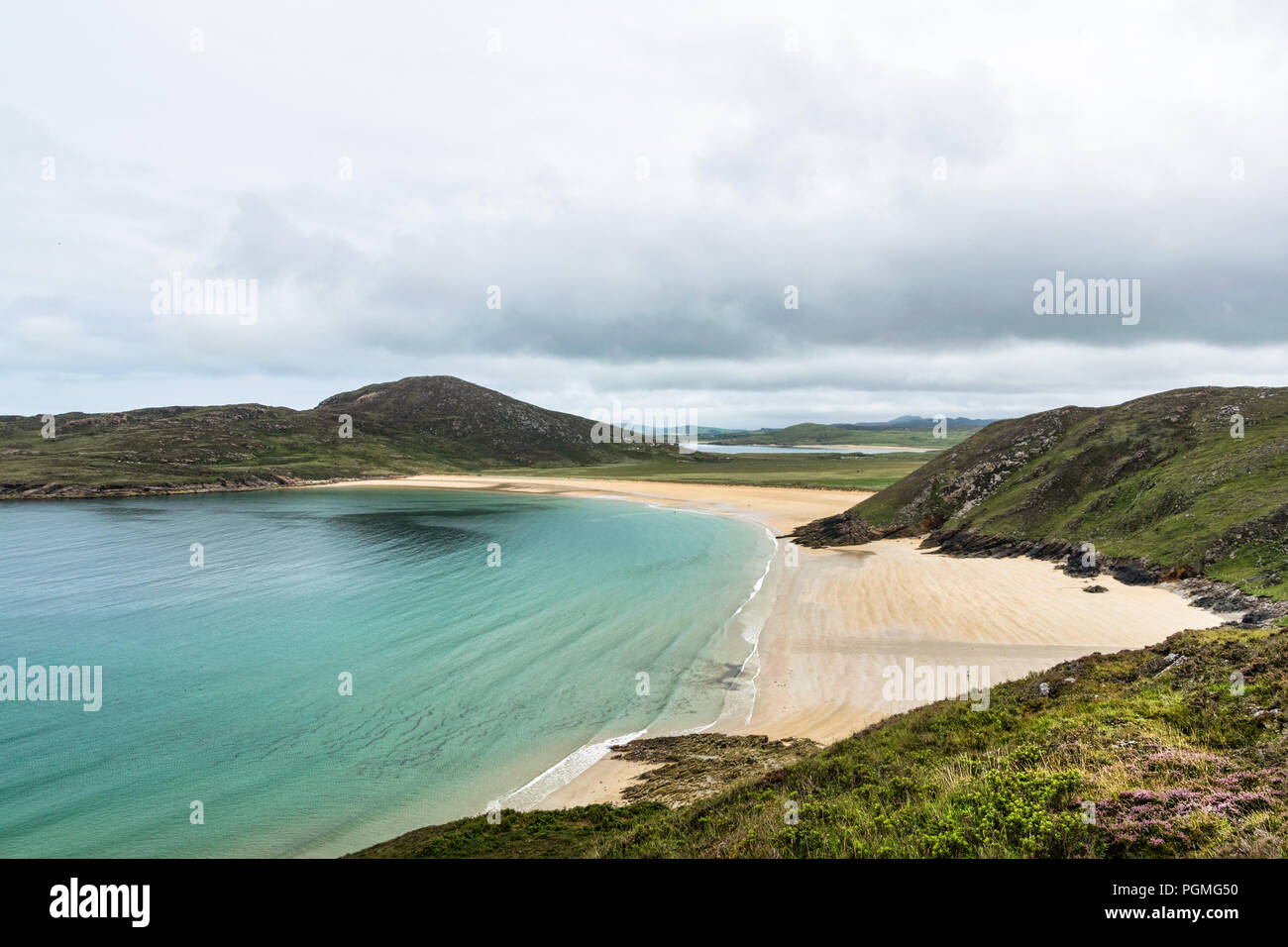 Dies ist ein isolierter Strand auf der Downings, Donegal Irland. Die Gegend ist bekannt als Trá na Rossan. Stockfoto