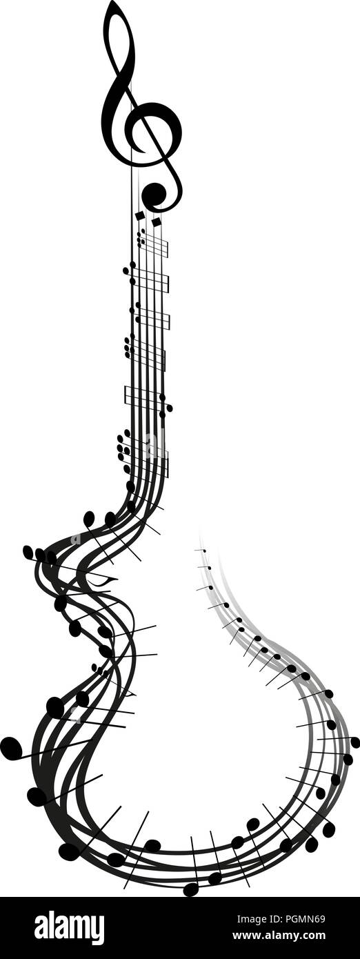Gitarre Noten Stock Vektor
