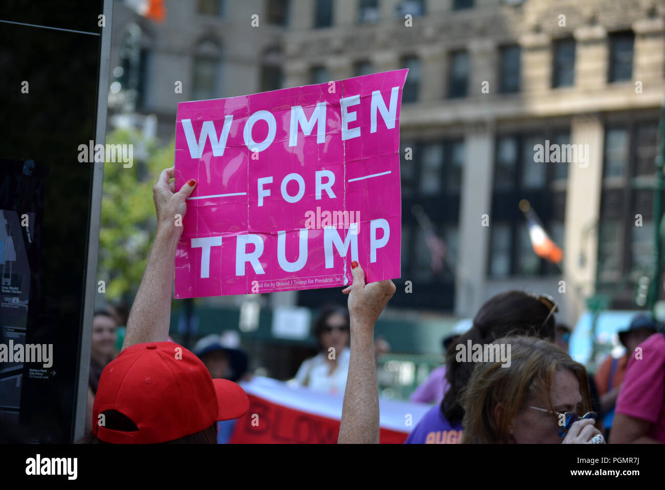 Pro Trump Unterstützer in New York City. Stockfoto