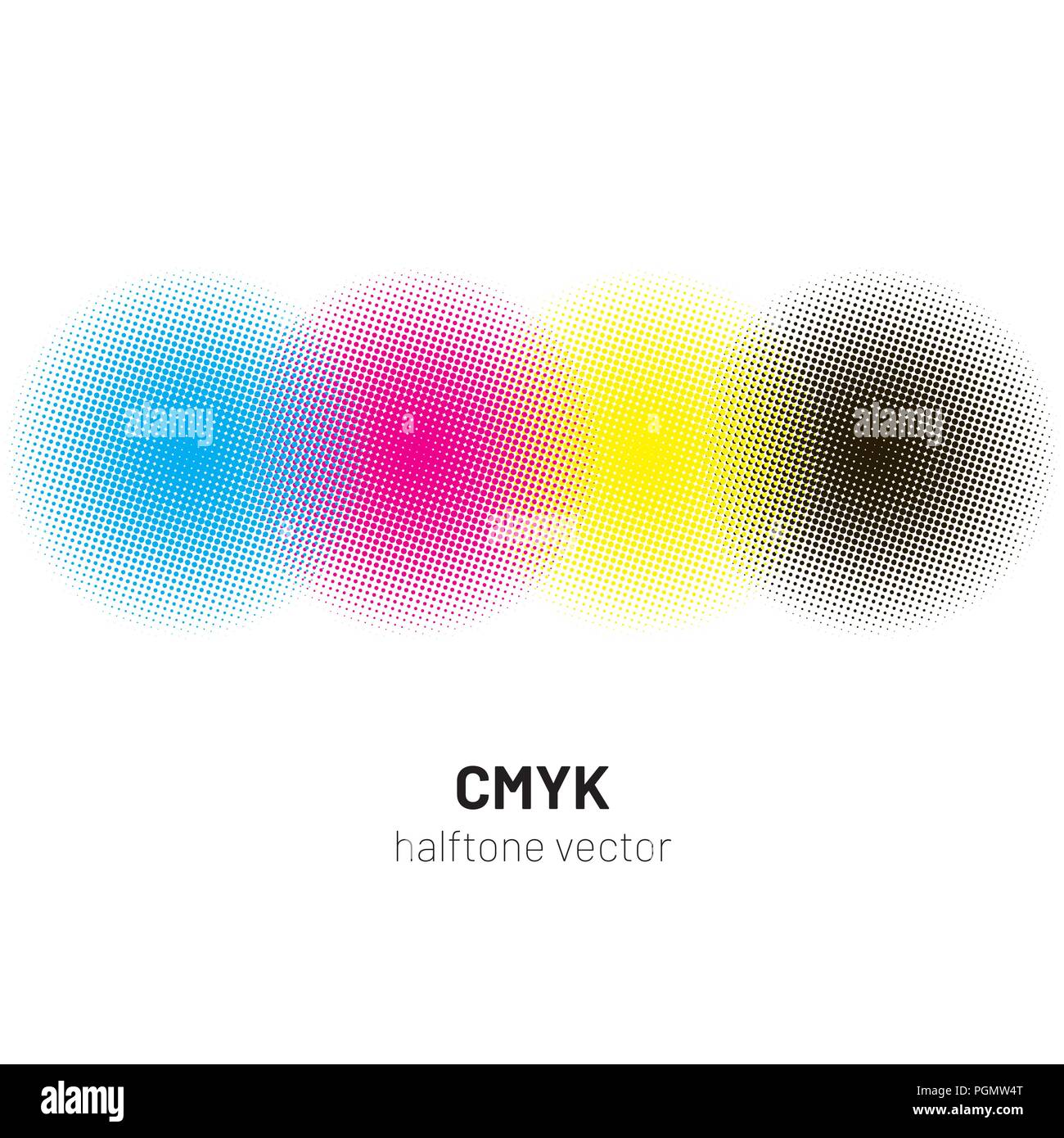 CMYK-Halbton Umläufe Hintergrund Vektor Stock Vektor