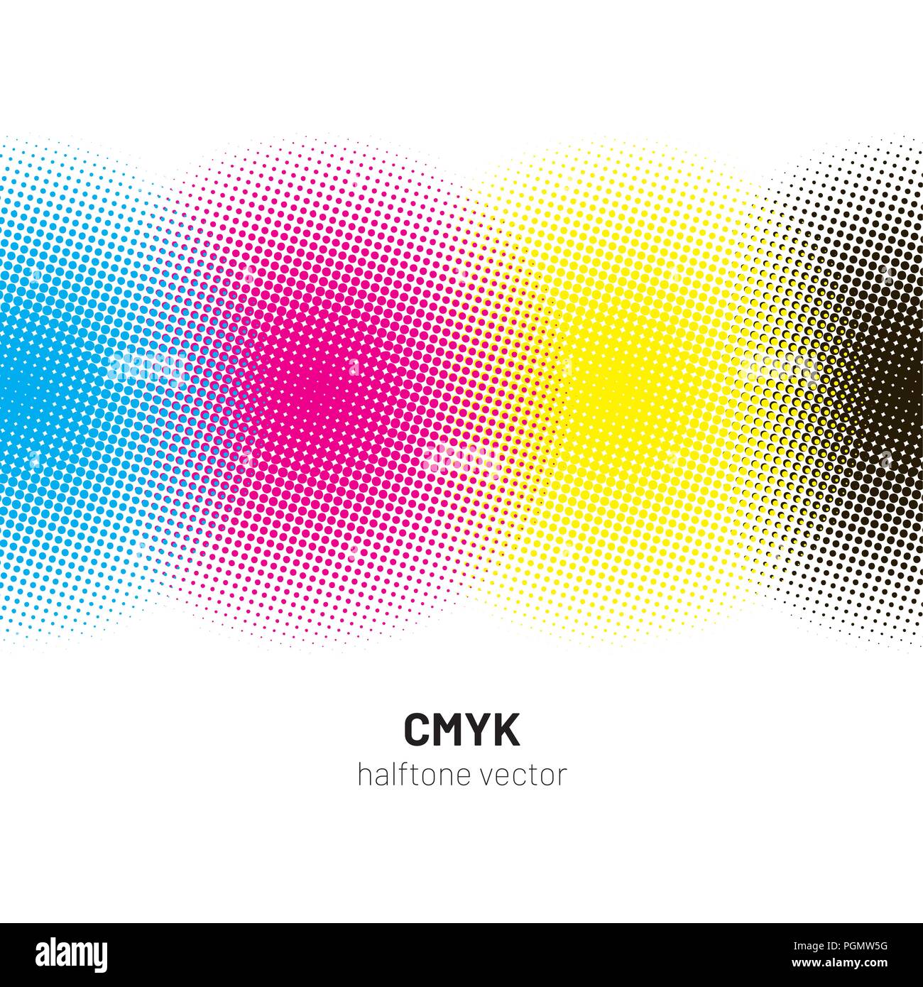 CMYK-Halbton Umläufe Hintergrund Vektor Stock Vektor