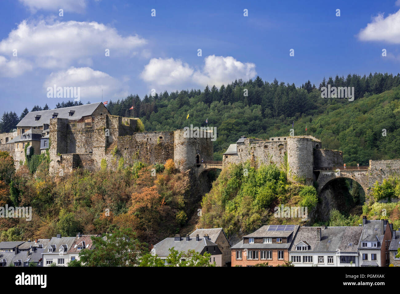 Die mittelalterlichen Château de Bouillon Schloss in der Stadt Bouillon