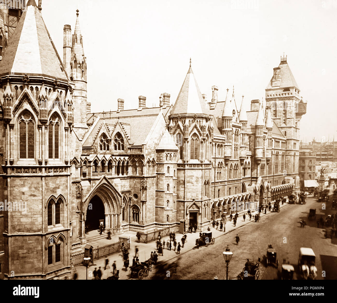 Royal Courts of Justice, London, Viktorianischen Periode Stockfoto