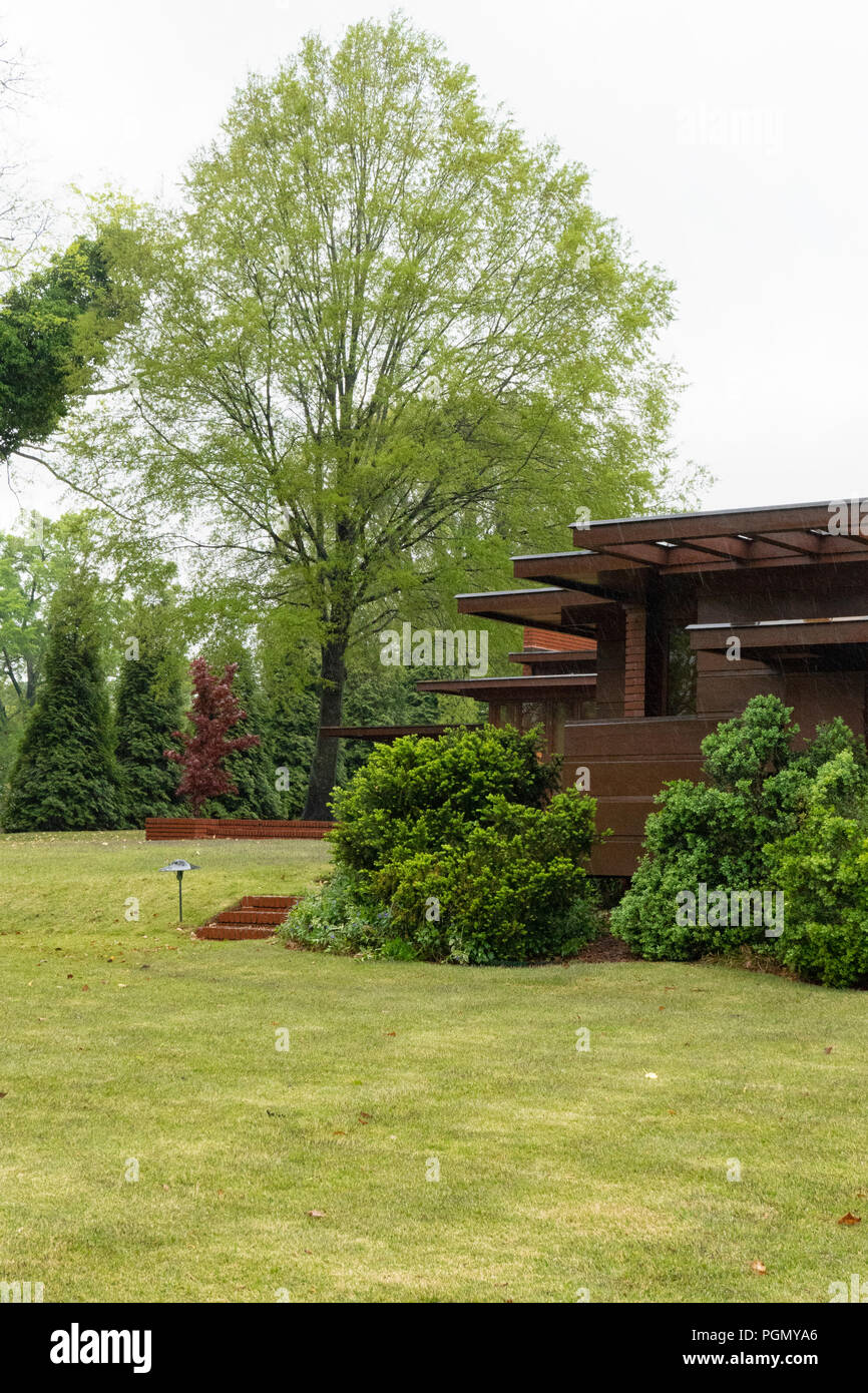 Äußere des Rosenbaum House von Frank Lloyd Wright, Florence, Alabama konzipiert Stockfoto