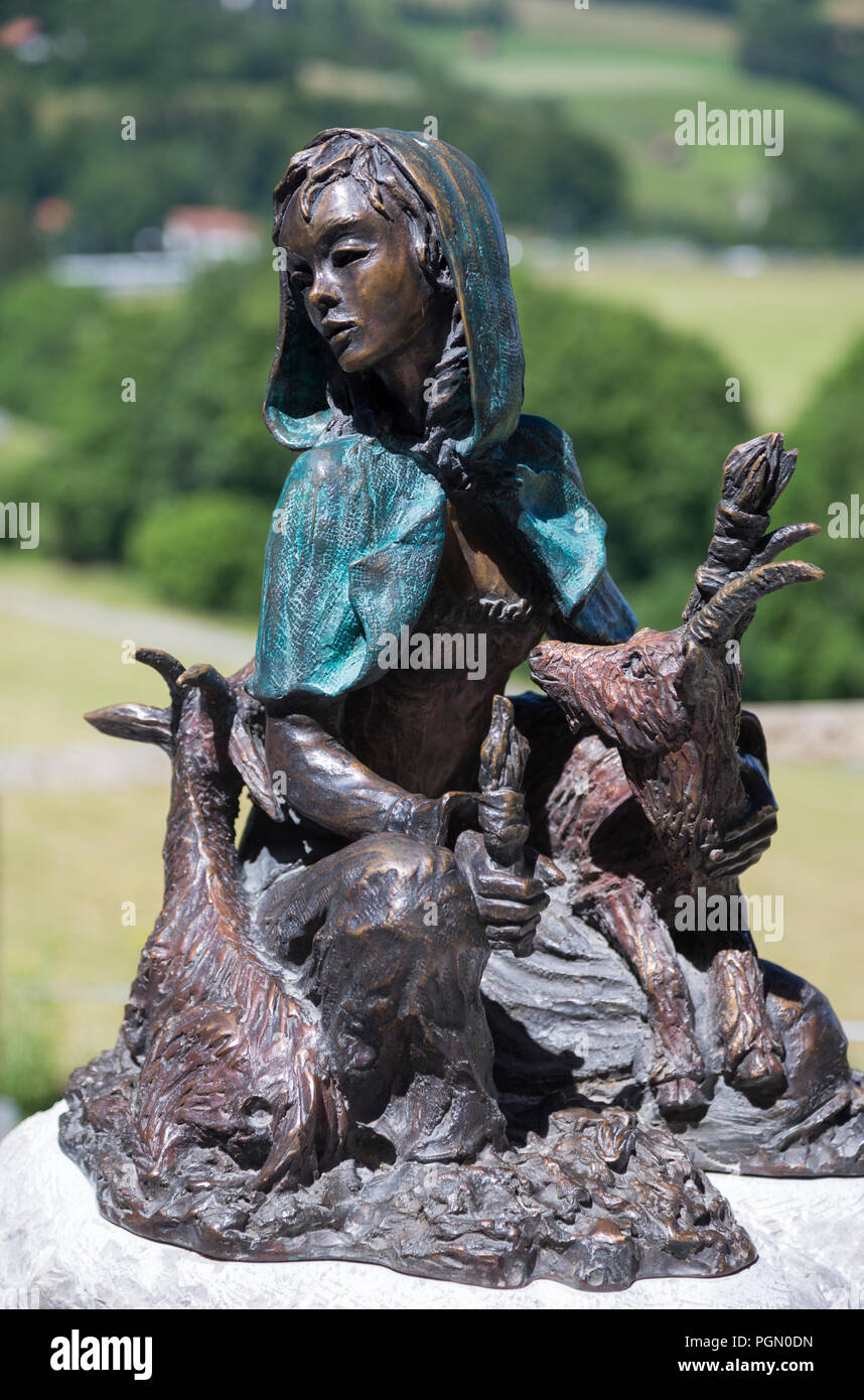 La Chevrière von Sarah.H am Eingang von Gruyères, Schweiz Stockfoto