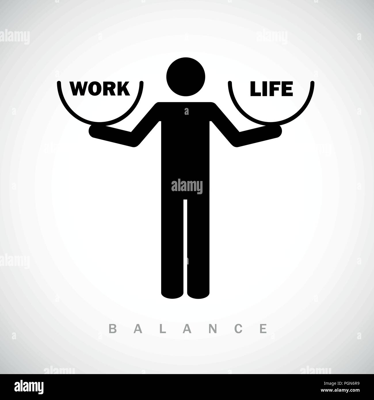 Work life Balance Piktogramm Vektor-illustration EPS 10. Stock Vektor