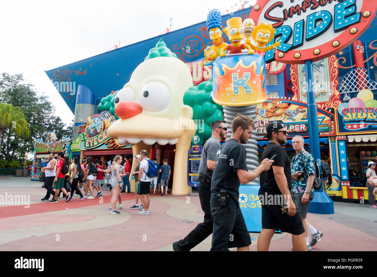 Die Simpsons Ride an der Springfield USA, Universal Studios Florida - Orlando, Florida, USA Stockfoto